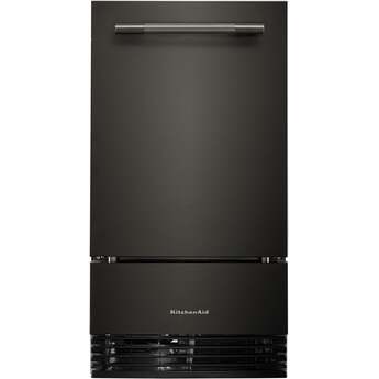 KitchenAid 18 Inch Automatic Ice Maker With Drop-Down Door And Pump: Black Ore